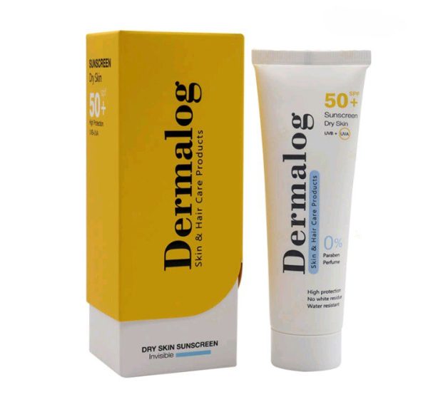 ضد آفتاب بی رنگ پوست خشک درمالوگ با SPF 50