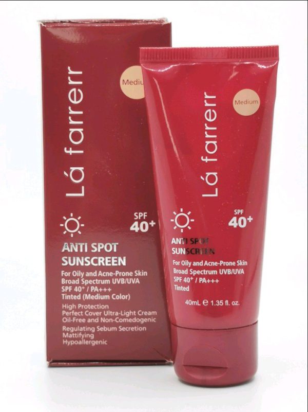 کرم ضد آفتاب ضد لک رنگی SPF40 لافارر