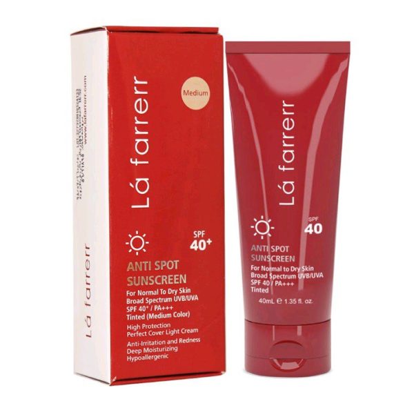 کرم ضد آفتاب ضد لک رنگی SPF40 لافارر